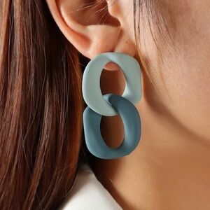 *WREN* Irregular Color Blocking Fashion Resin Earrings